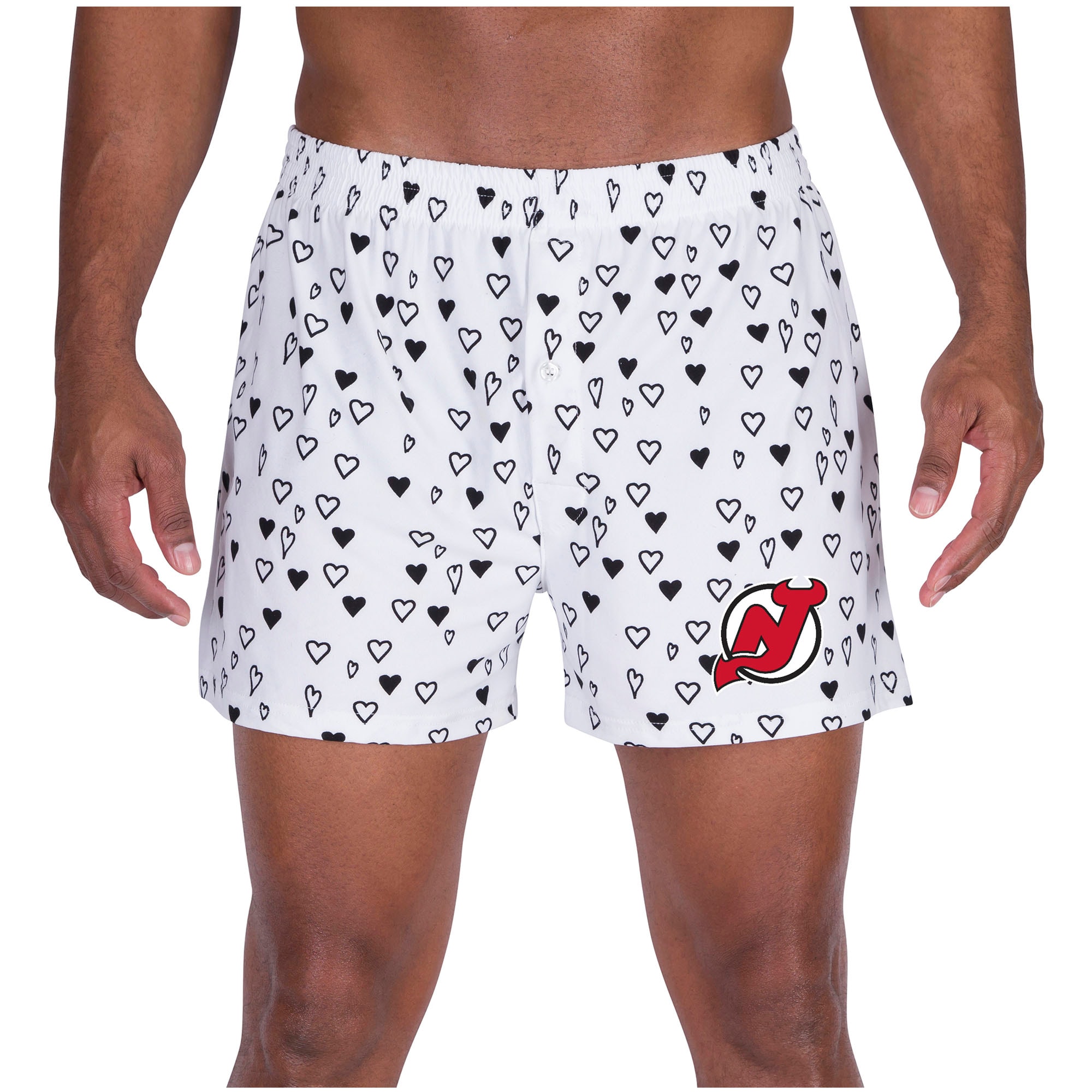 Men's Concepts Sport White New Jersey Devils Epiphany All Over Print Knit Boxers